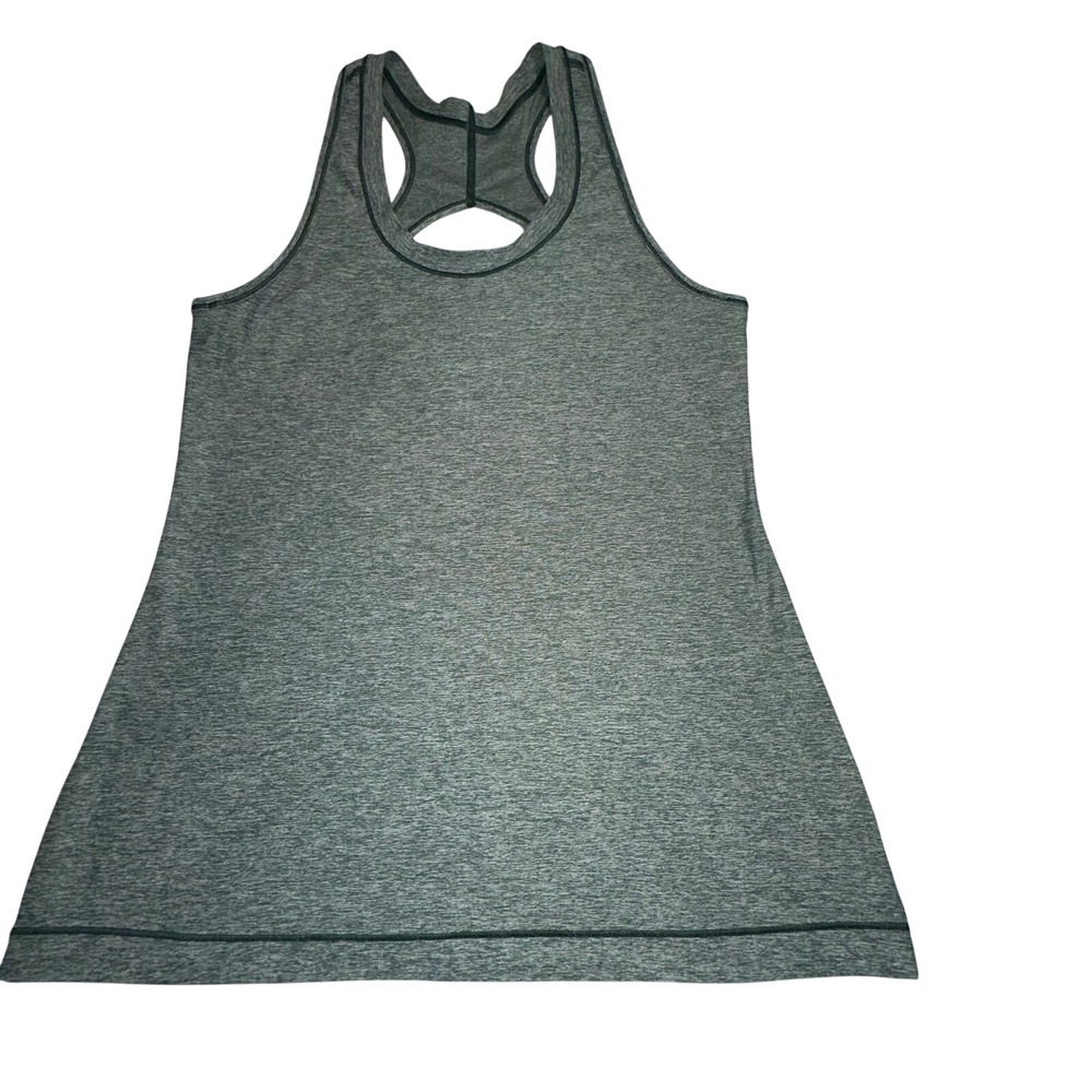 Athleta Ultimate Train Tank Green Heathered Racerback Keyhole Top Medium 657788‎